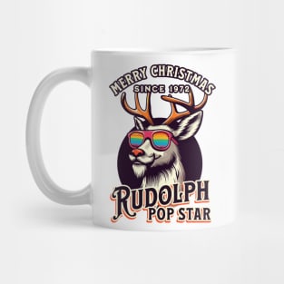 Print Design Christmas of Rudolph pop star Mug